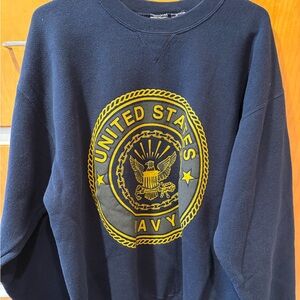 United States Navy Sweatshirt Vintage Men’s Large  Light Reflective
